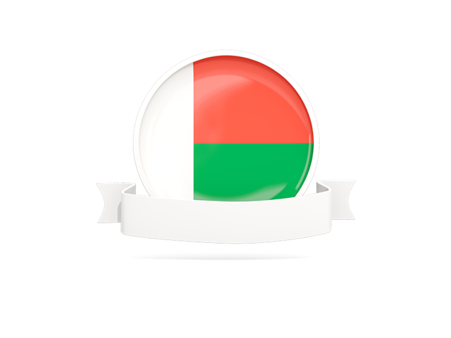 Flag with empty ribbon. Download flag icon of Madagascar at PNG format