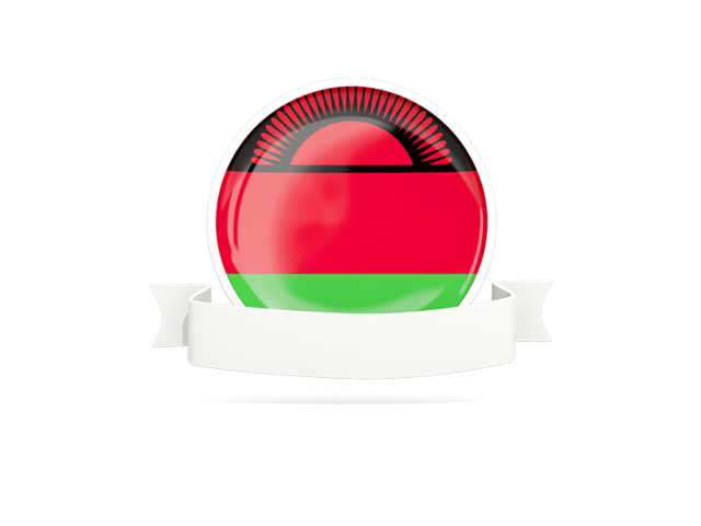 Flag with empty ribbon. Download flag icon of Malawi at PNG format