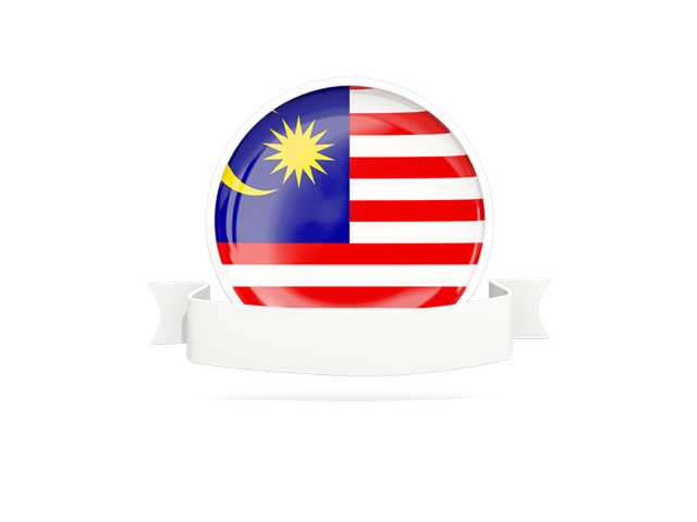 Flag with empty ribbon. Download flag icon of Malaysia at PNG format