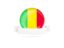 Mali. Flag with empty ribbon. Download icon.