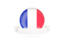 Mayotte. Flag with empty ribbon. Download icon.
