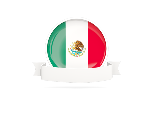 Flag with empty ribbon. Download flag icon of Mexico at PNG format