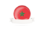 Morocco. Flag with empty ribbon. Download icon.