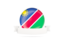 Namibia. Flag with empty ribbon. Download icon.