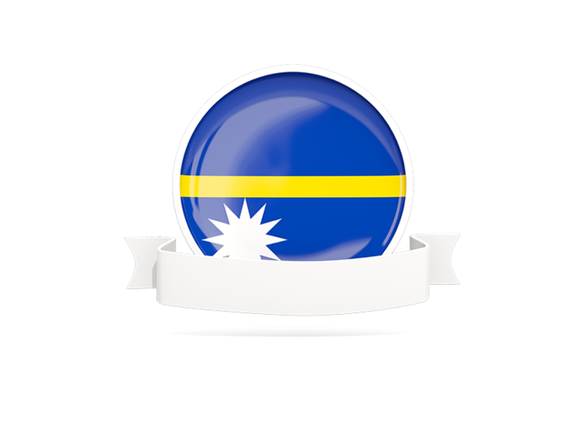 Flag with empty ribbon. Download flag icon of Nauru at PNG format