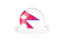 Nepal. Flag with empty ribbon. Download icon.