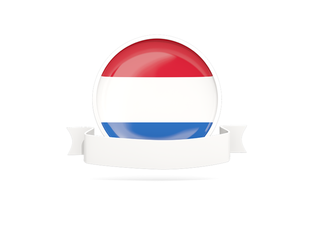 Flag with empty ribbon. Download flag icon of Netherlands at PNG format