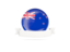 New Zealand. Flag with empty ribbon. Download icon.