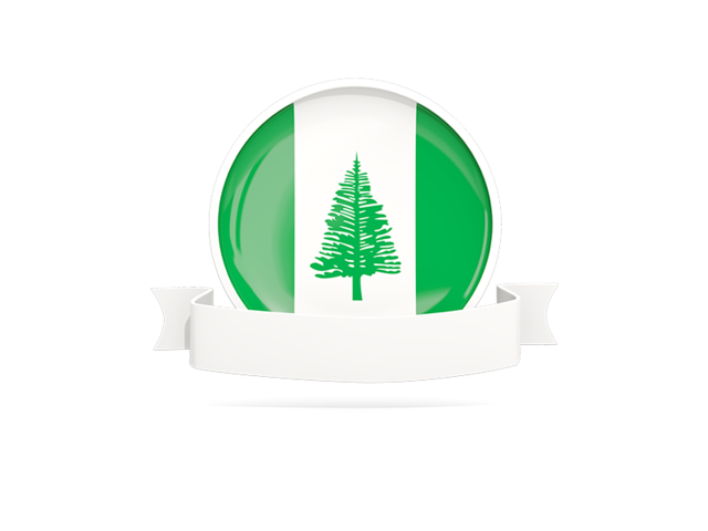 Flag with empty ribbon. Download flag icon of Norfolk Island at PNG format