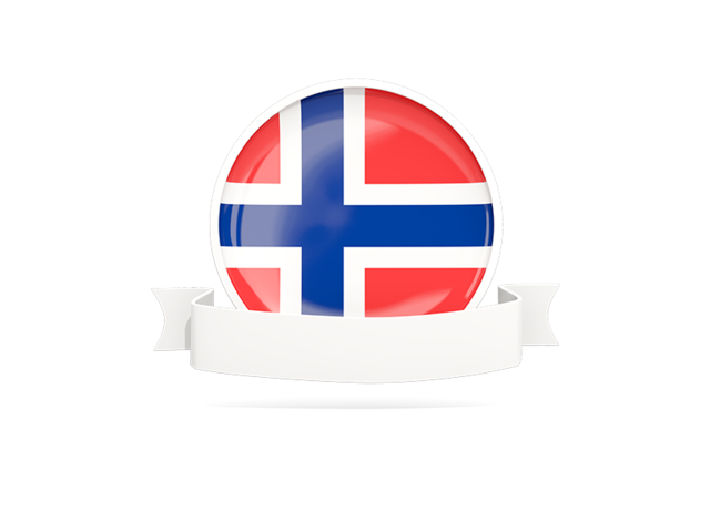 Flag with empty ribbon. Download flag icon of Norway at PNG format