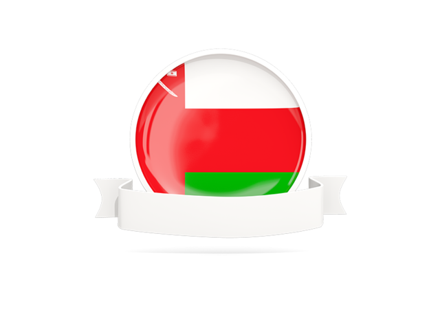 Flag with empty ribbon. Download flag icon of Oman at PNG format