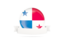 Panama. Flag with empty ribbon. Download icon.