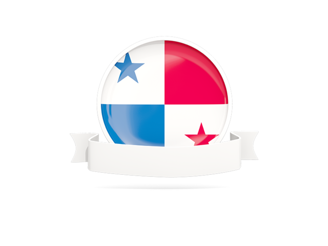 Flag with empty ribbon. Download flag icon of Panama at PNG format