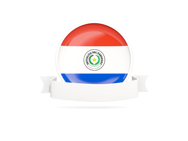 Flag with empty ribbon. Download flag icon of Paraguay at PNG format