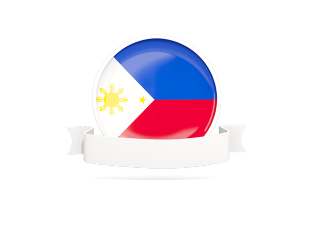 Flag with empty ribbon. Download flag icon of Philippines at PNG format