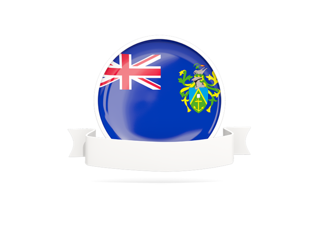 Flag with empty ribbon. Download flag icon of Pitcairn Islands at PNG format
