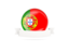 Portugal. Flag with empty ribbon. Download icon.