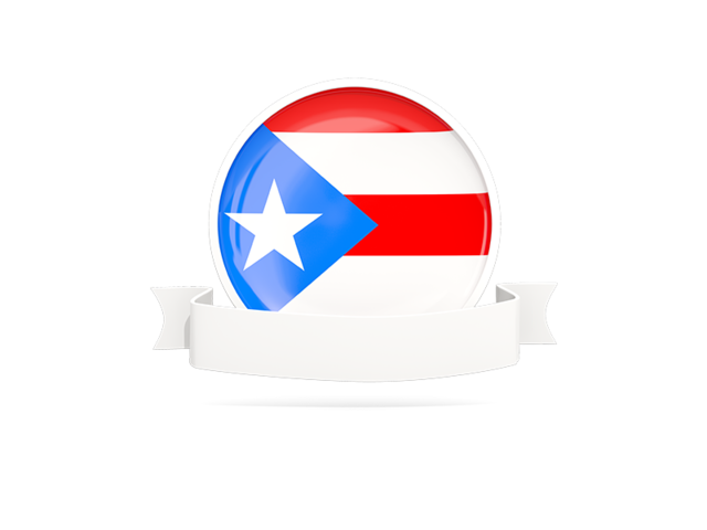 Flag with empty ribbon. Download flag icon of Puerto Rico at PNG format