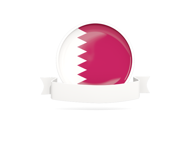 Flag with empty ribbon. Download flag icon of Qatar at PNG format