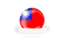 Taiwan. Flag with empty ribbon. Download icon.