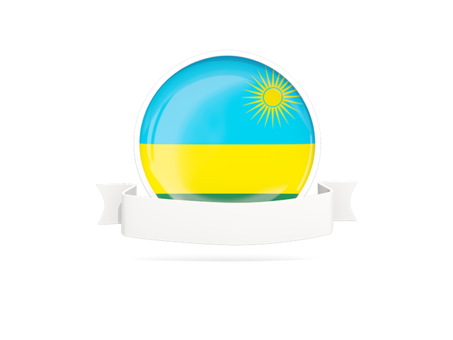 Flag with empty ribbon. Download flag icon of Rwanda at PNG format