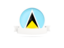 Saint Lucia. Flag with empty ribbon. Download icon.