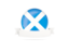 Scotland. Flag with empty ribbon. Download icon.