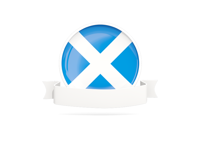 Flag with empty ribbon. Download flag icon of Scotland at PNG format