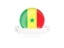 Senegal. Flag with empty ribbon. Download icon.