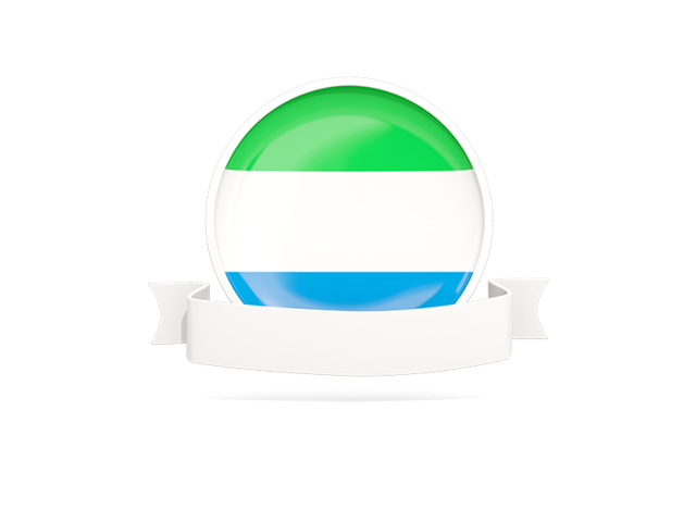 Flag with empty ribbon. Download flag icon of Sierra Leone at PNG format