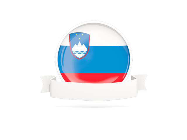 Flag with empty ribbon. Download flag icon of Slovenia at PNG format