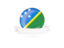 Solomon Islands. Flag with empty ribbon. Download icon.