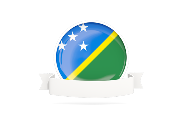 Flag with empty ribbon. Download flag icon of Solomon Islands at PNG format