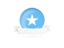 Somalia. Flag with empty ribbon. Download icon.