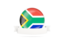 South Africa. Flag with empty ribbon. Download icon.