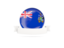 South Georgia and the South Sandwich Islands. Flag with empty ribbon. Download icon.