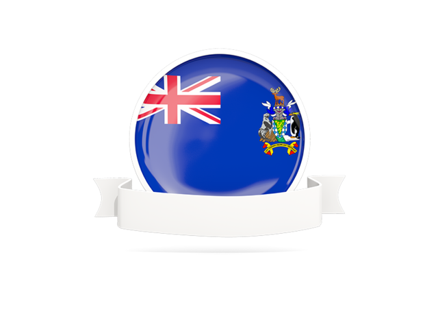 Flag with empty ribbon. Download flag icon of South Georgia and the South Sandwich Islands at PNG format