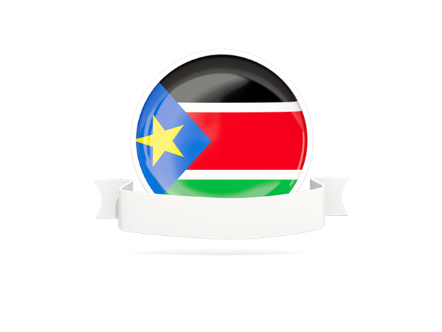 Flag with empty ribbon. Download flag icon of South Sudan at PNG format