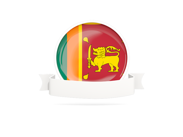 Flag with empty ribbon. Download flag icon of Sri Lanka at PNG format