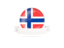 Svalbard and Jan Mayen. Flag with empty ribbon. Download icon.
