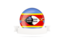 Swaziland. Flag with empty ribbon. Download icon.