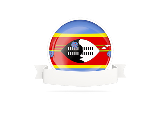 Flag with empty ribbon. Download flag icon of Swaziland at PNG format