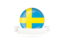Sweden. Flag with empty ribbon. Download icon.