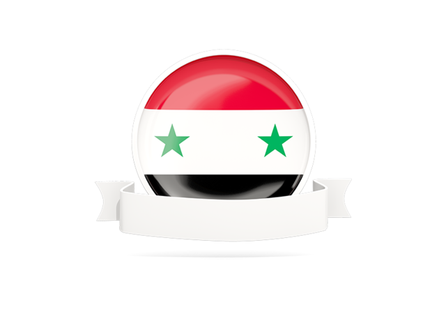 Flag with empty ribbon. Download flag icon of Syria at PNG format