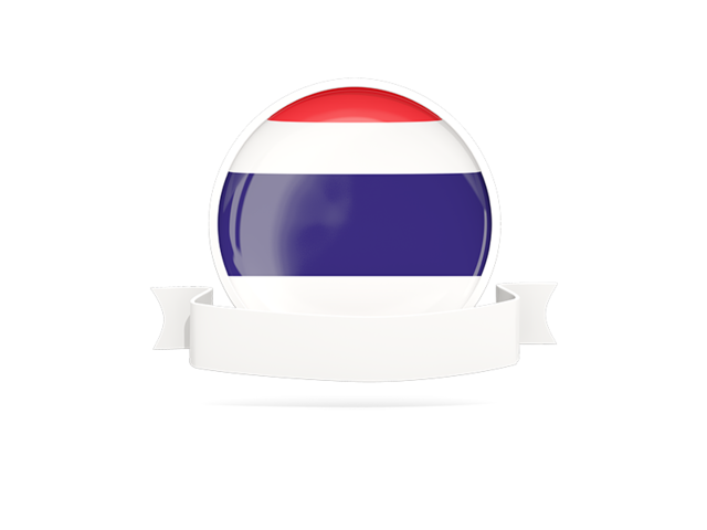 Flag with empty ribbon. Download flag icon of Thailand at PNG format