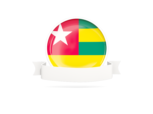 Flag with empty ribbon. Download flag icon of Togo at PNG format