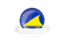 Tokelau. Flag with empty ribbon. Download icon.