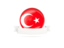 Turkey. Flag with empty ribbon. Download icon.