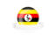 Uganda. Flag with empty ribbon. Download icon.