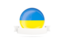 Ukraine. Flag with empty ribbon. Download icon.